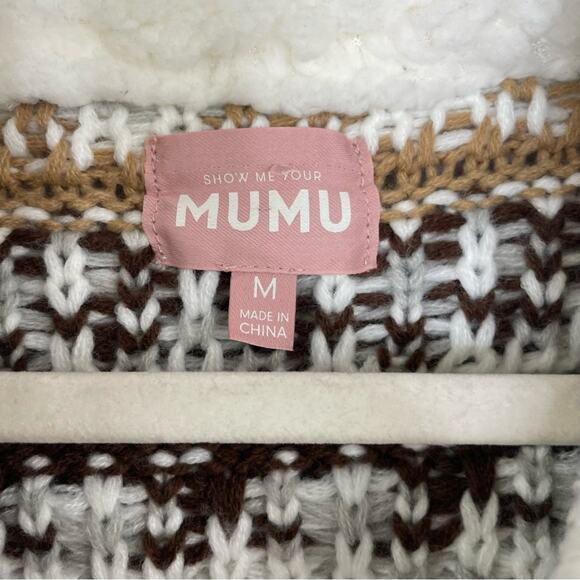 Show Me Your Mumu Sun Valley Pullover knit fair isle sweater size Medium - Picture 9 of 13